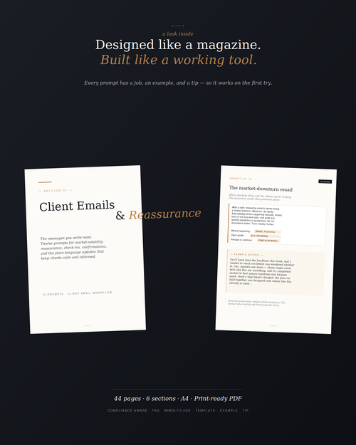 The Financial Advisor's AI Prompt Library — 68 Prompts for Advisors & Planners