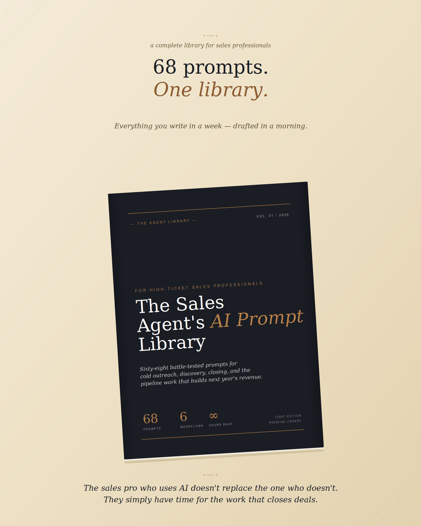 The Sales Agent's AI Prompt Library — 68 Prompts for High-Ticket Closers