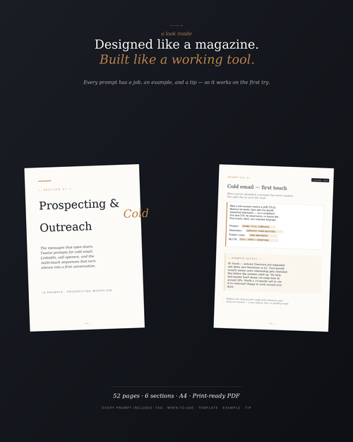 The Sales Agent's AI Prompt Library — 68 Prompts for High-Ticket Closers
